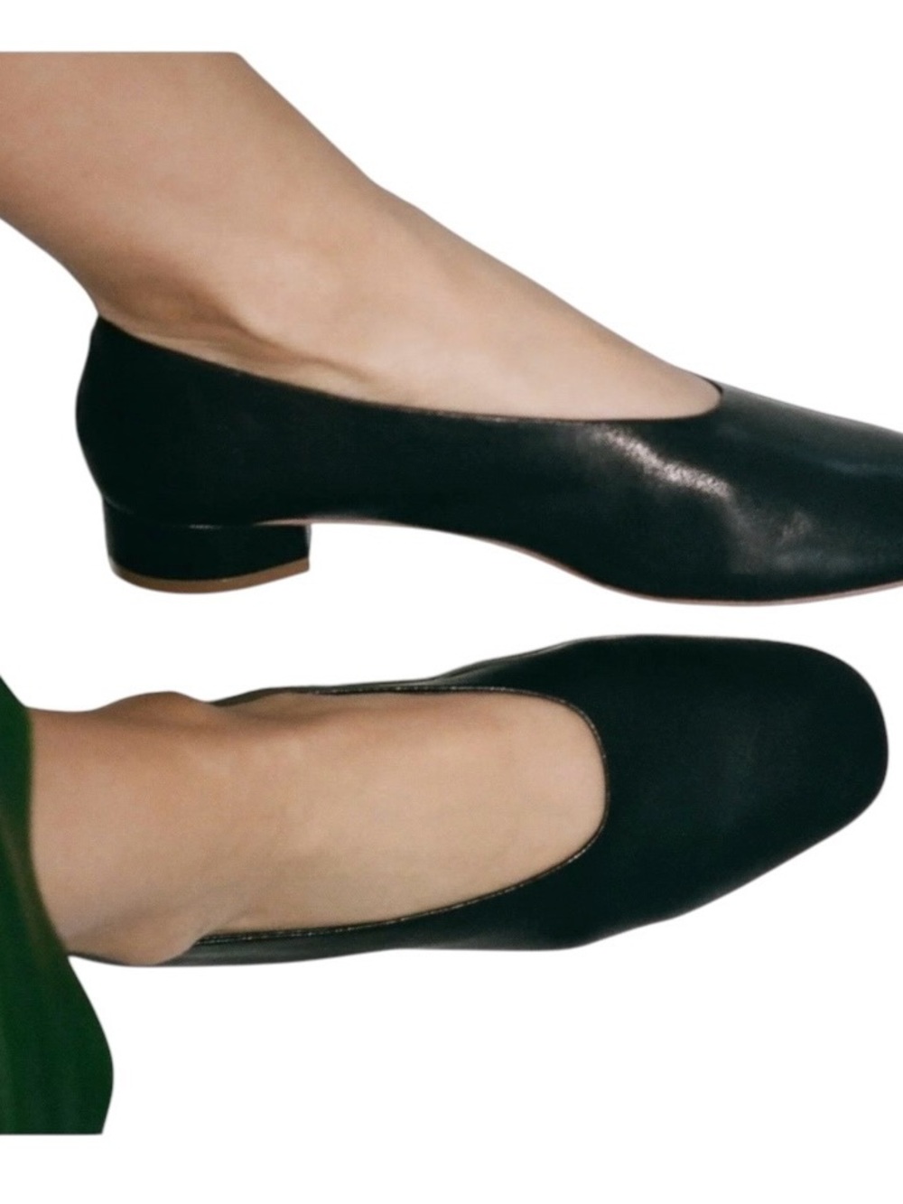 Jeffrey Campbell Trustee Pumps Black Leather Sz 10 Block Heel Square Toe